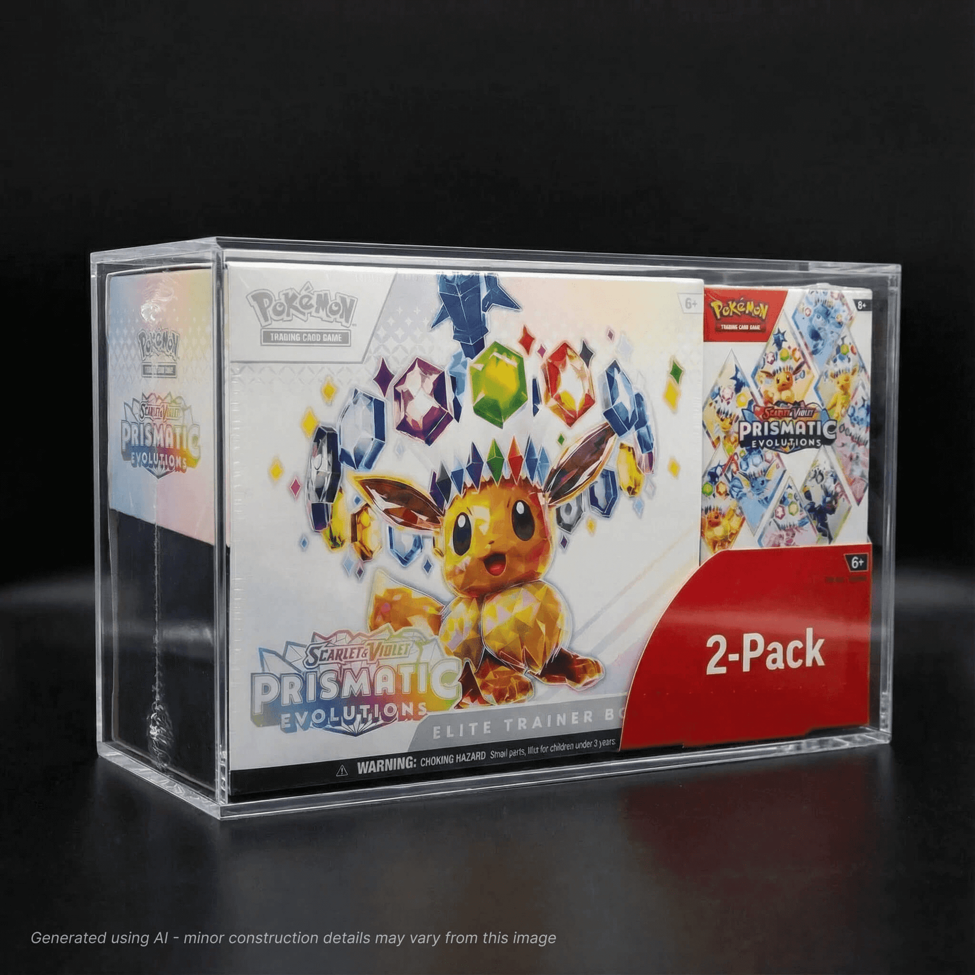 Pokmon Prismatic Evolutions Costco Bundle | Clear Display Acrylix Pokmon Prismatic Evolutions Costco Bundle | Clear Display Acrylix